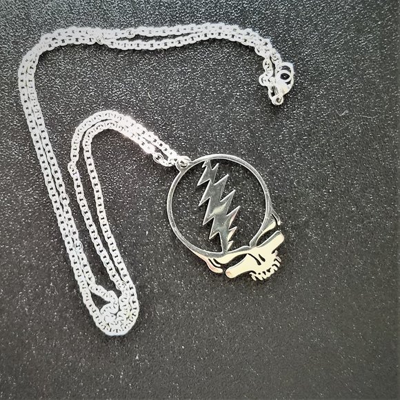 YAOLU Jewelry - Grateful Dead Silver "Steal Your Face" Necklace